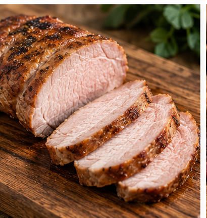 Cooked pork loin used in Better Life Dog Food